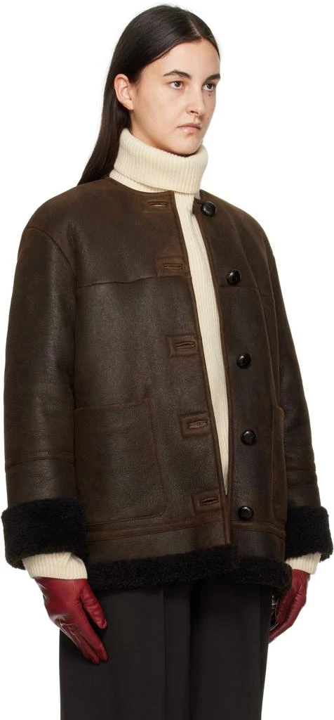 Weekend Max Mara Brown Borbone Shearling Jacket 2