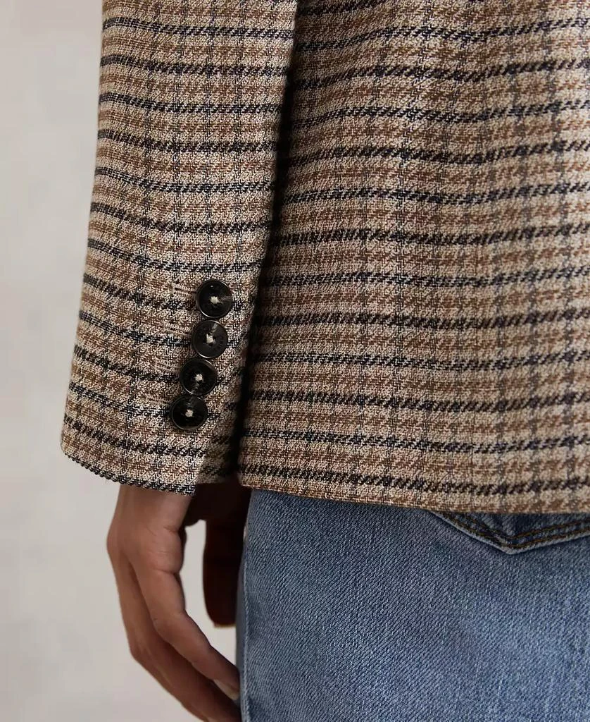 REISS Women's River Check Single-Breasted Blazer 4