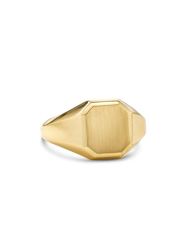 David Yurman Streamline Signet Ring in 18K Yellow Gold, 14mm