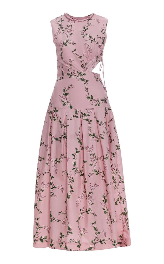 knee length dresses for ladies Baby Pink Cutout Bodycon Midi Dress – Gabi Swimwear main image 1