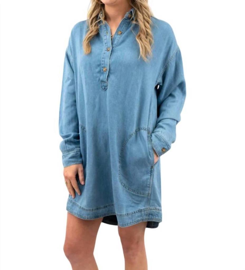 Blu Pepper Blu Pepper - Denim Shirt Dress