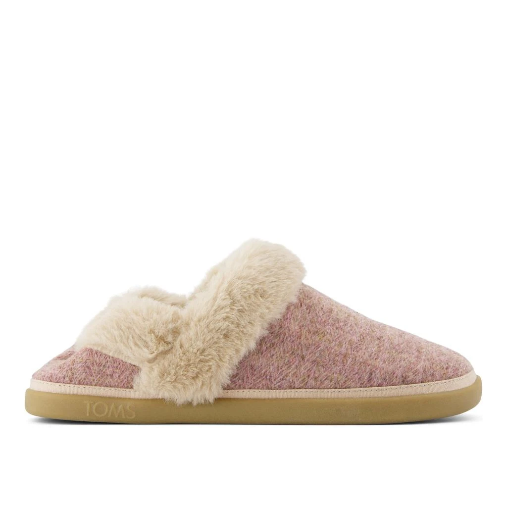 TOMS Shoes Oslo Vintage Pink Cozy Herringbone Slipper 3