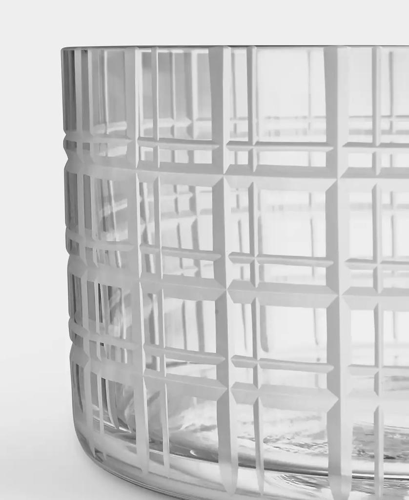 Orrefors Checkers Crystal Decor Bowl Small-3.35"