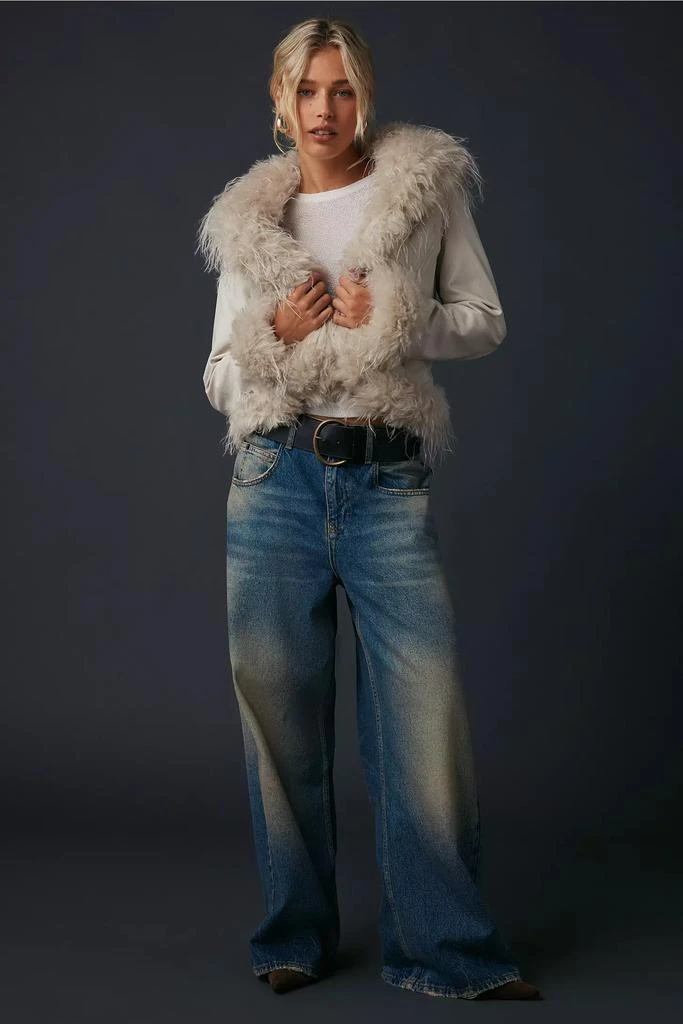 Kimchi Blue Kimchi Blue Tiffany Faux Leather + Faux Fur Trim Jacket 4