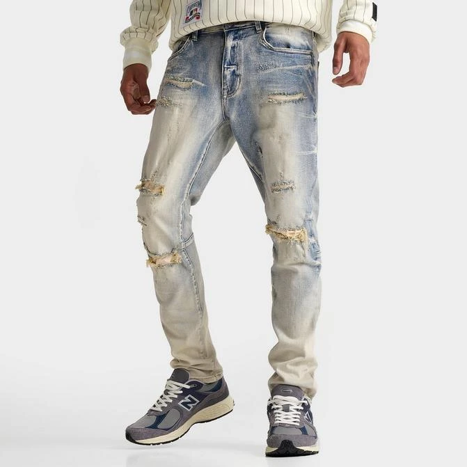 Smoke Rise Men's Smoke Rise Slim Ripped Denim Jeans 1
