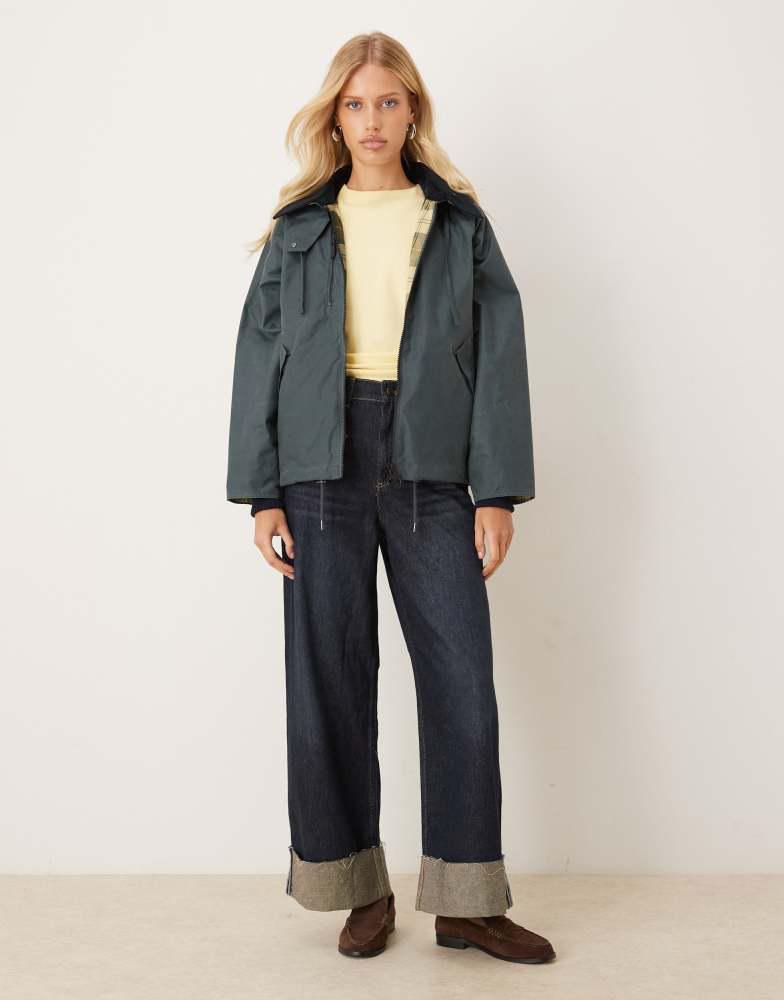 Barbour Barbour Transport premium wax jacket in dark slate/ancient