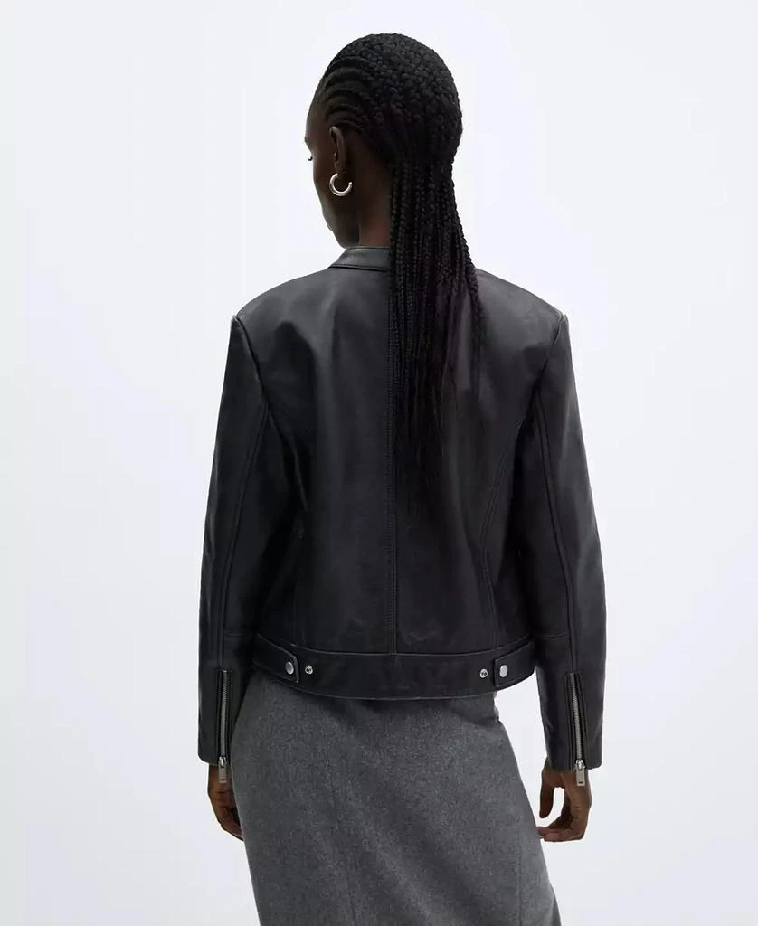 Mango Women's Leather Jacket 3