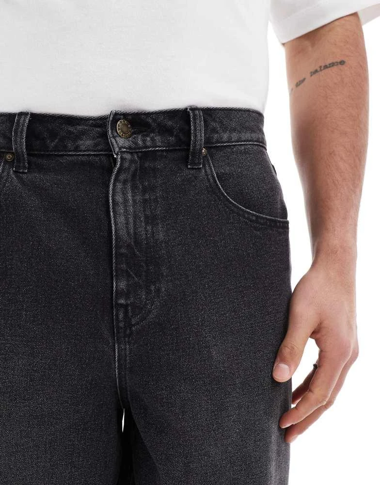ASOS ASOS DESIGN longer length denim jort in washed black 5