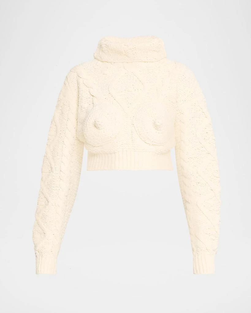 Jean Paul Gaultier Conical Bra Turtleneck Crop Sweater 1