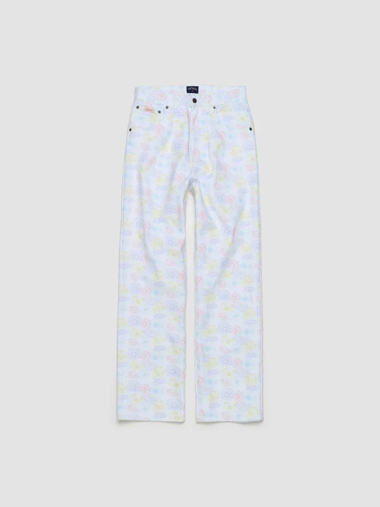 Noah Noah Allover Printed Pleated Jeans 1