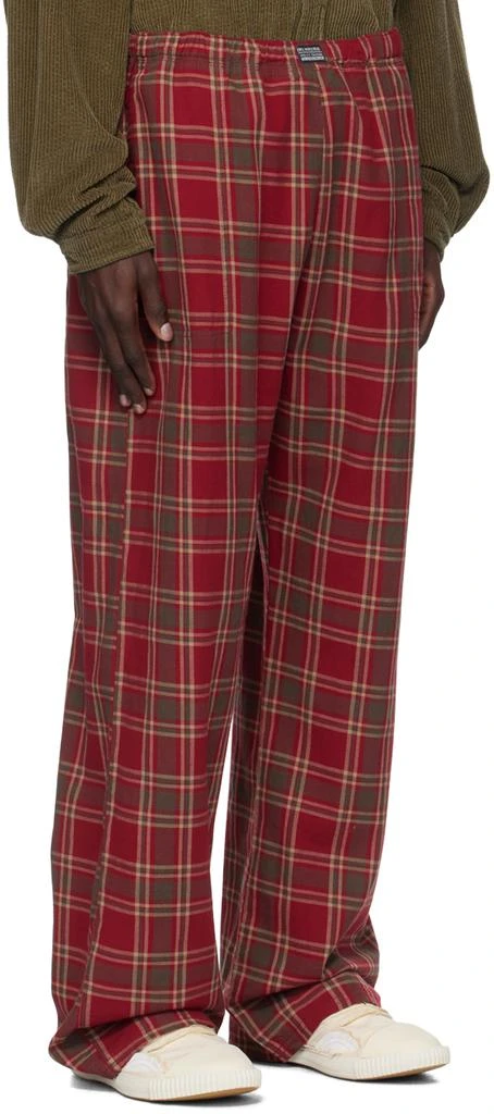 ERL Red Plaid PJ Lounge Pants 2