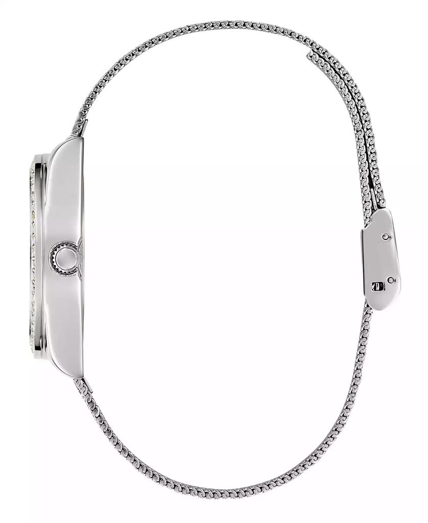 GUESS Women's Analog Silver Mesh Watch 32mm