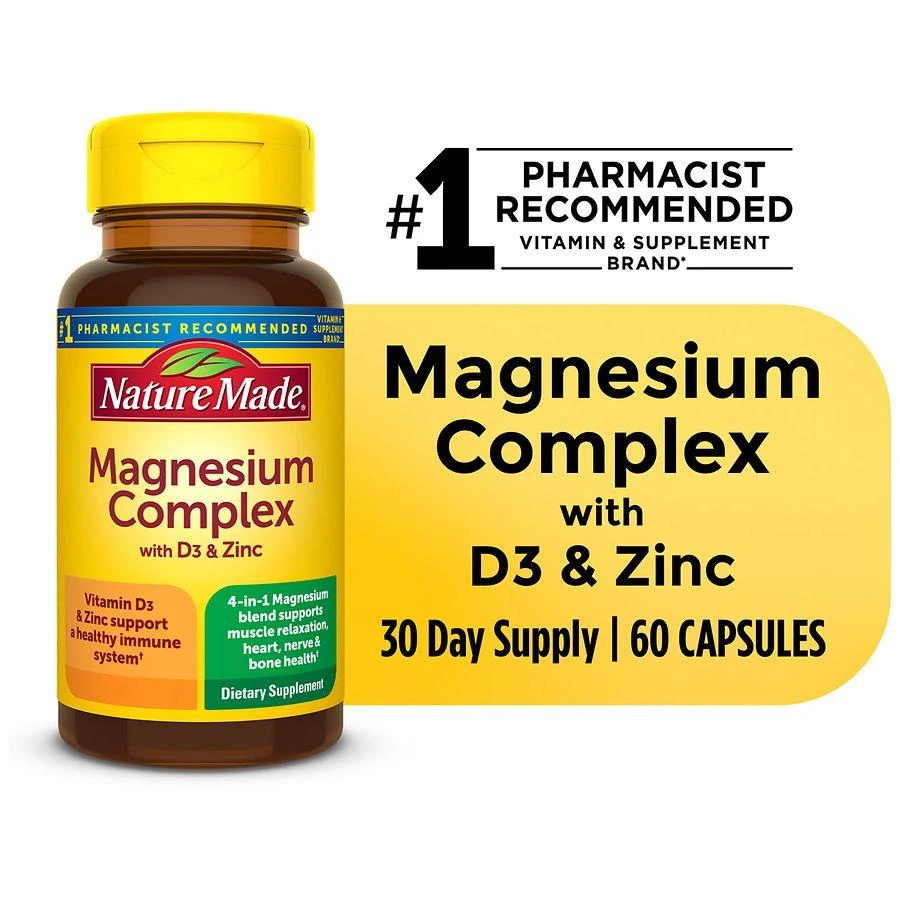 Nature Made Magnesium Complex with Vitamin D and Zinc Capsules 60 3