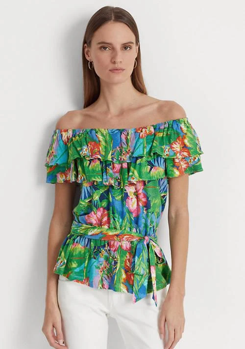 Ralph Lauren Ralph Lauren Floral Jersey Off The Shoulder Top 1