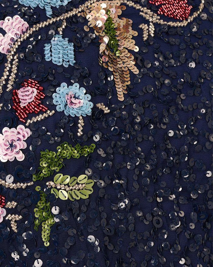 Adrianna Papell Beaded Mesh Mermaid Long Dress 4