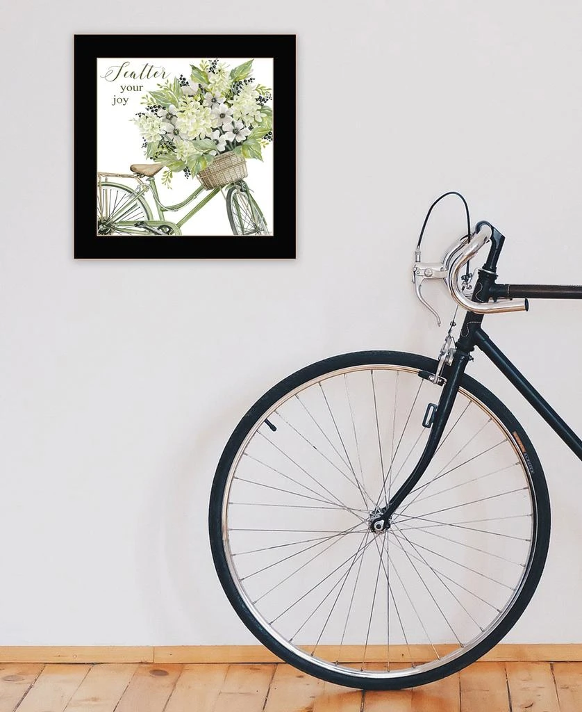 Hivvago SCATTER YOUR JOY WITH FLOWERS Black Framed Print Wall Art 4