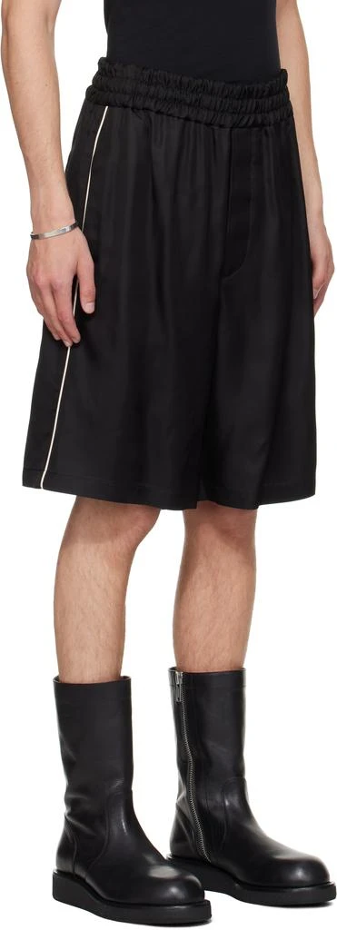 Jil Sander Black Fluid Viscose Shorts 2