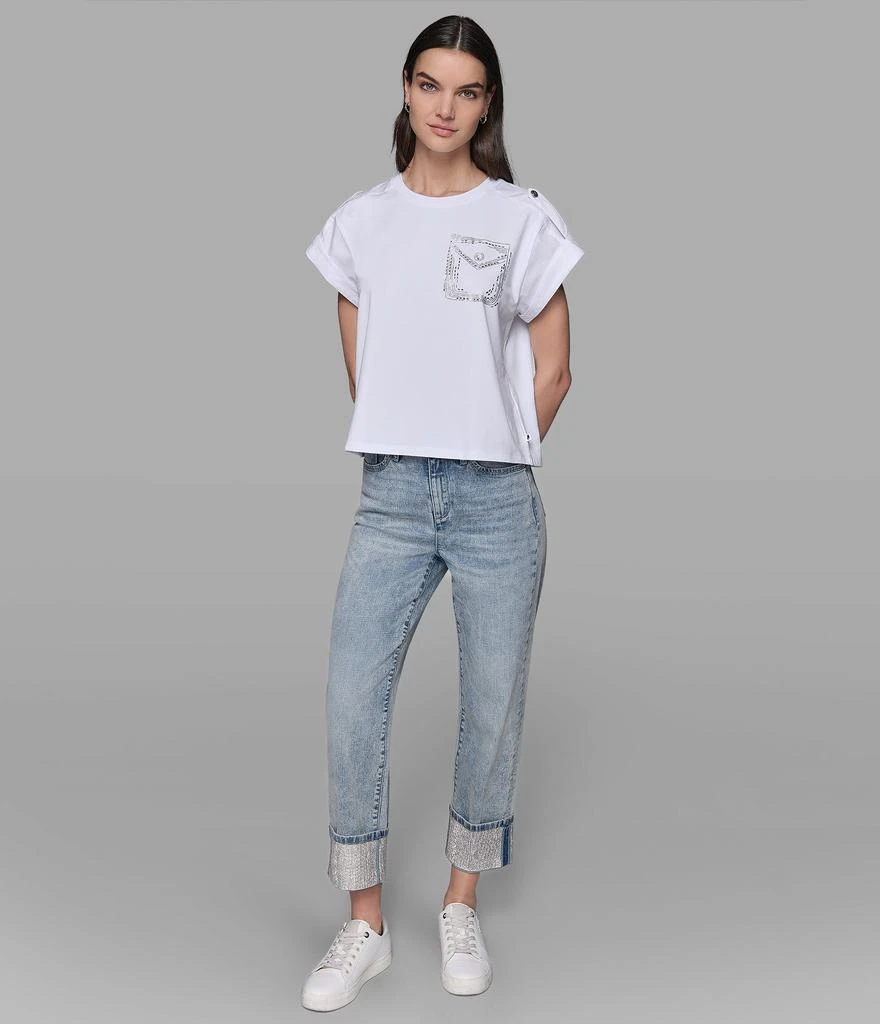 Karl Lagerfeld Paris TEE WITH BUTTON EPAULE 3