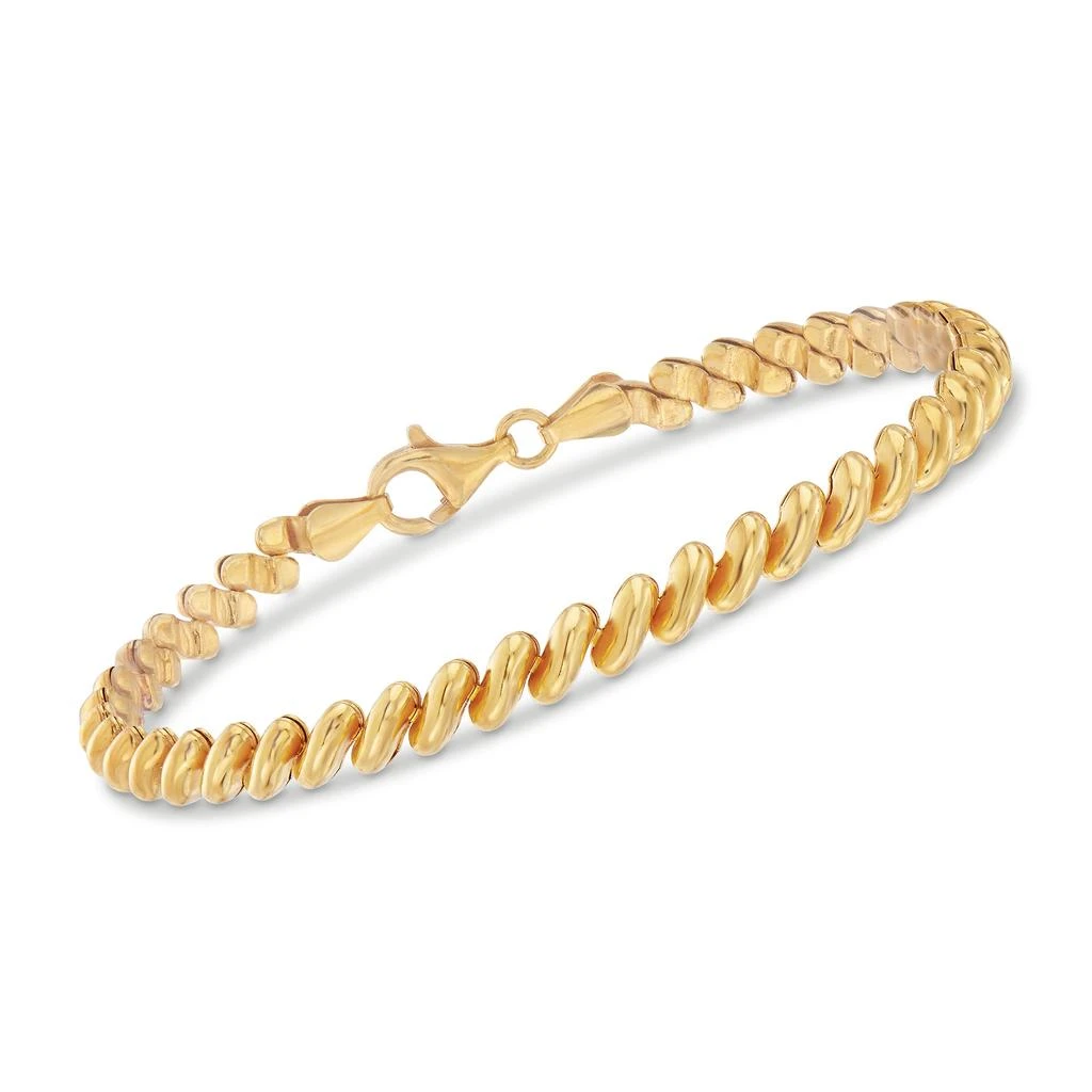 Ross-Simons Italian 18kt Yellow Gold Over Sterling Silver San Marco Bracelet 1
