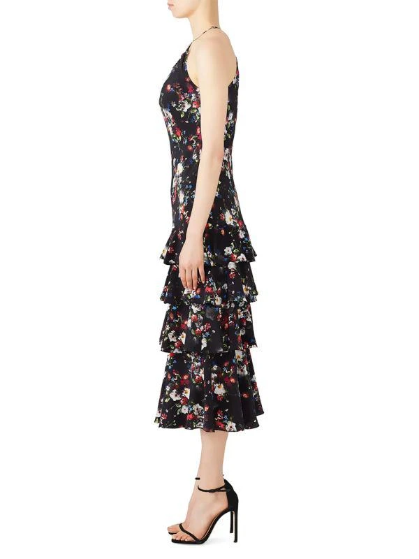 MARISSA WEBB Floral Halterneck Tiered Midi Dress 3