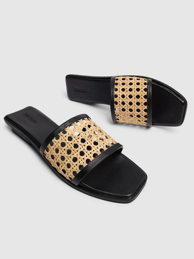 Bembien 10mm Pia Leather & Rattan Slides 2
