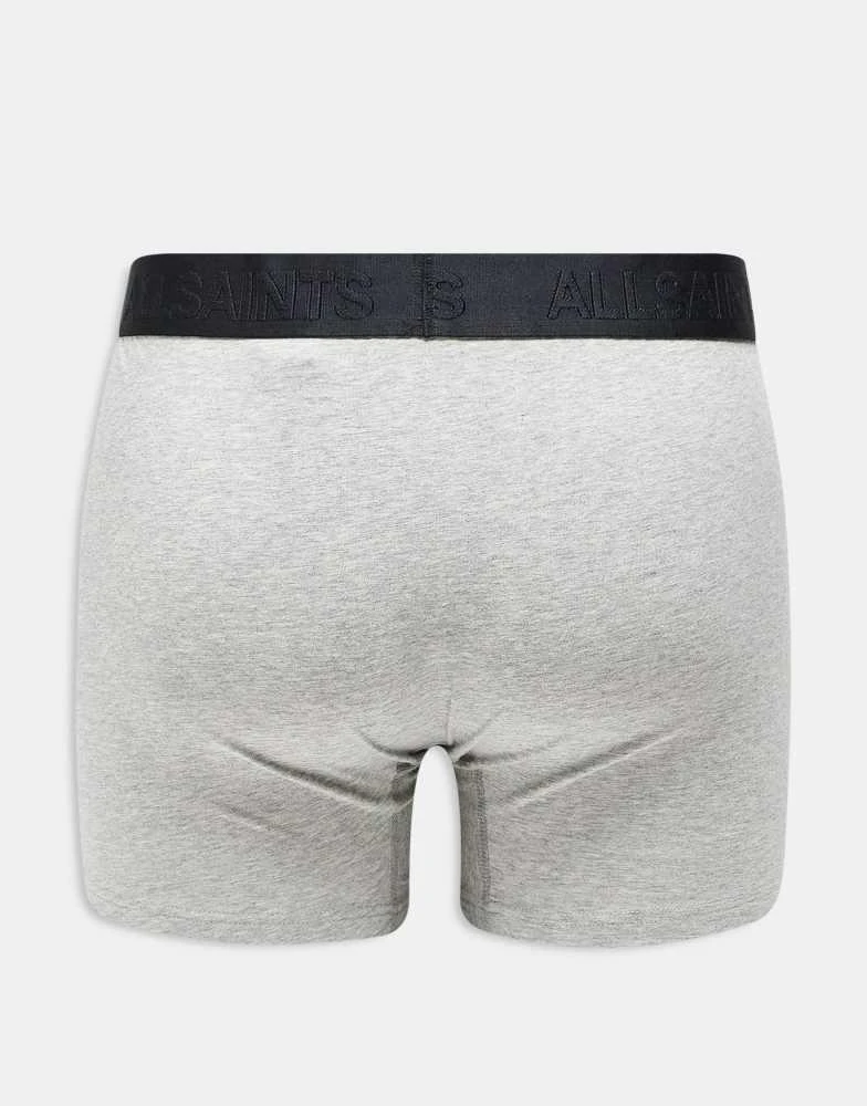 ALL SAINTS AllSaints 3-pack cotton boxer brief in black and grey 2