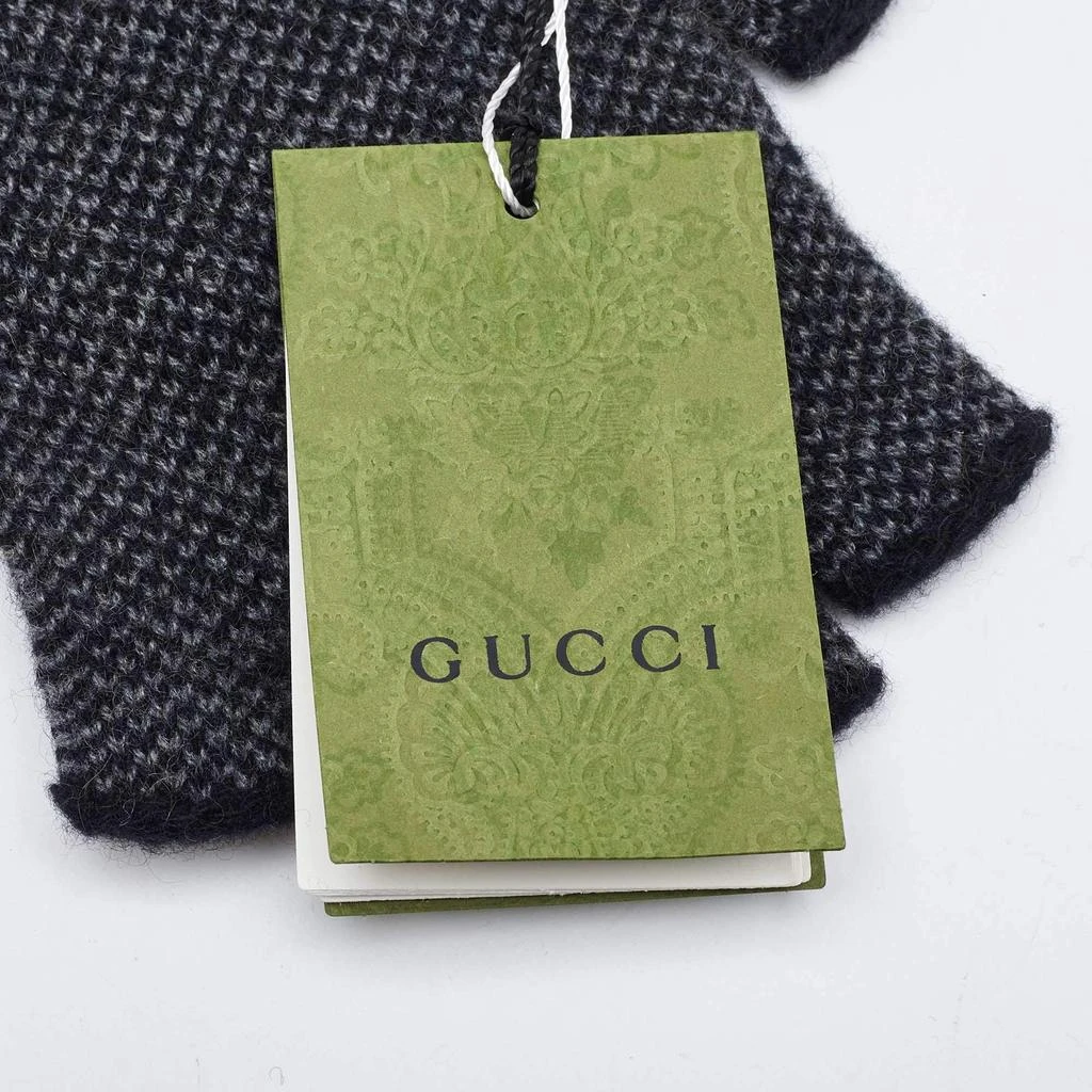 Gucci Gucci Black GG Cashmere Knit Fingerless Gloves S 8