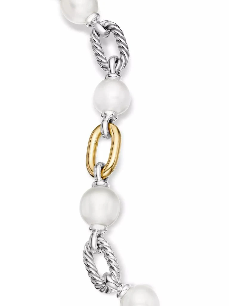David Yurman Madison 11-12MM Pearl Chain Bracelet with 18K Yellow Gold 5