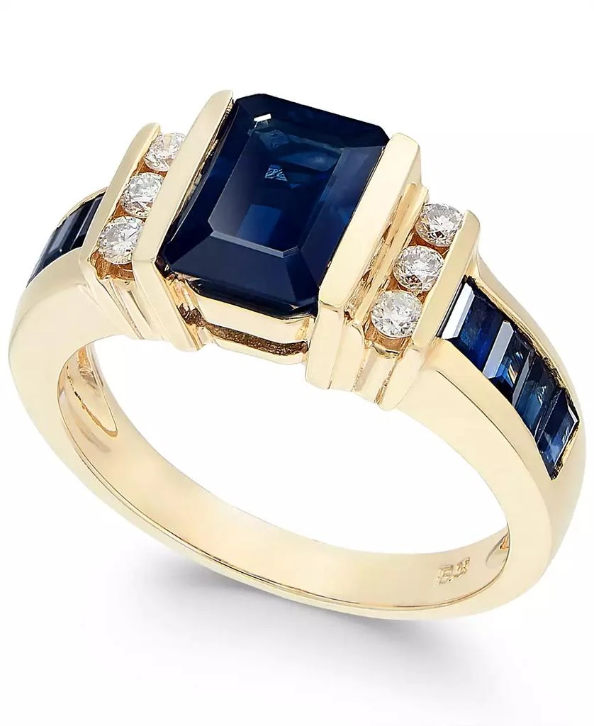 Effy EFFY® Sapphire (2-1/4 ct. t.w.) and Diamond (1/6 ct. t.w.) Ring in 14k Gold (Also Available in Emerald)