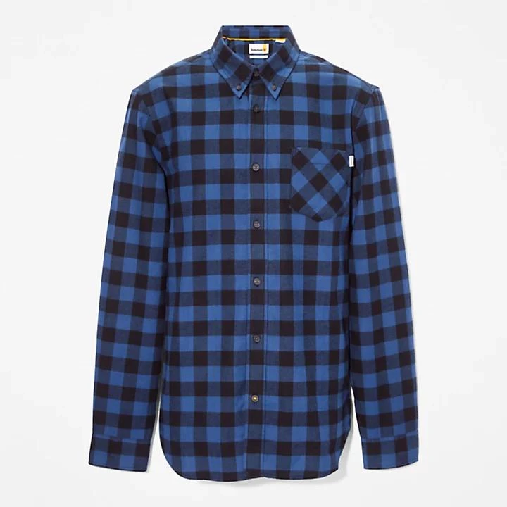 Timberland Men's Nashua River Long-Sleeve Flannel Check Shirt  in Blue 6