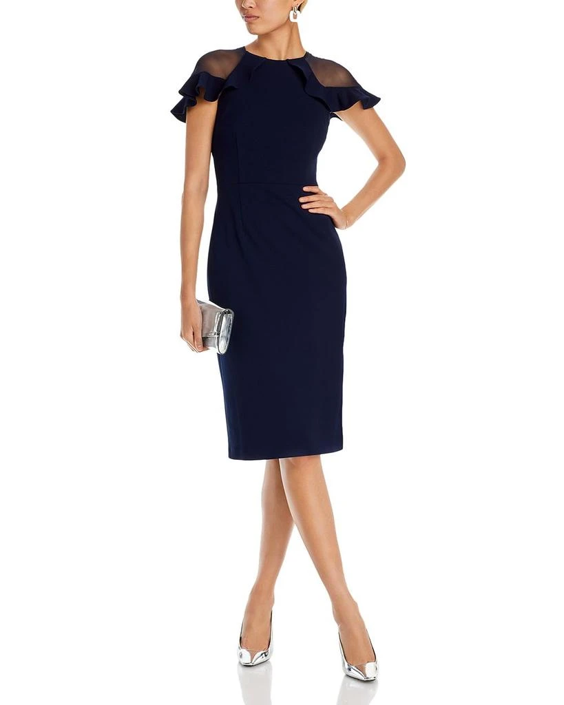 Eliza J Ruffle Sleeve Cocktail Dress 1