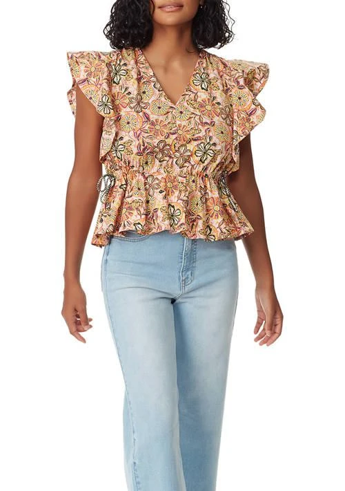 Sam Edelman Edelman Binx Flutter Sleeve Blouse 1