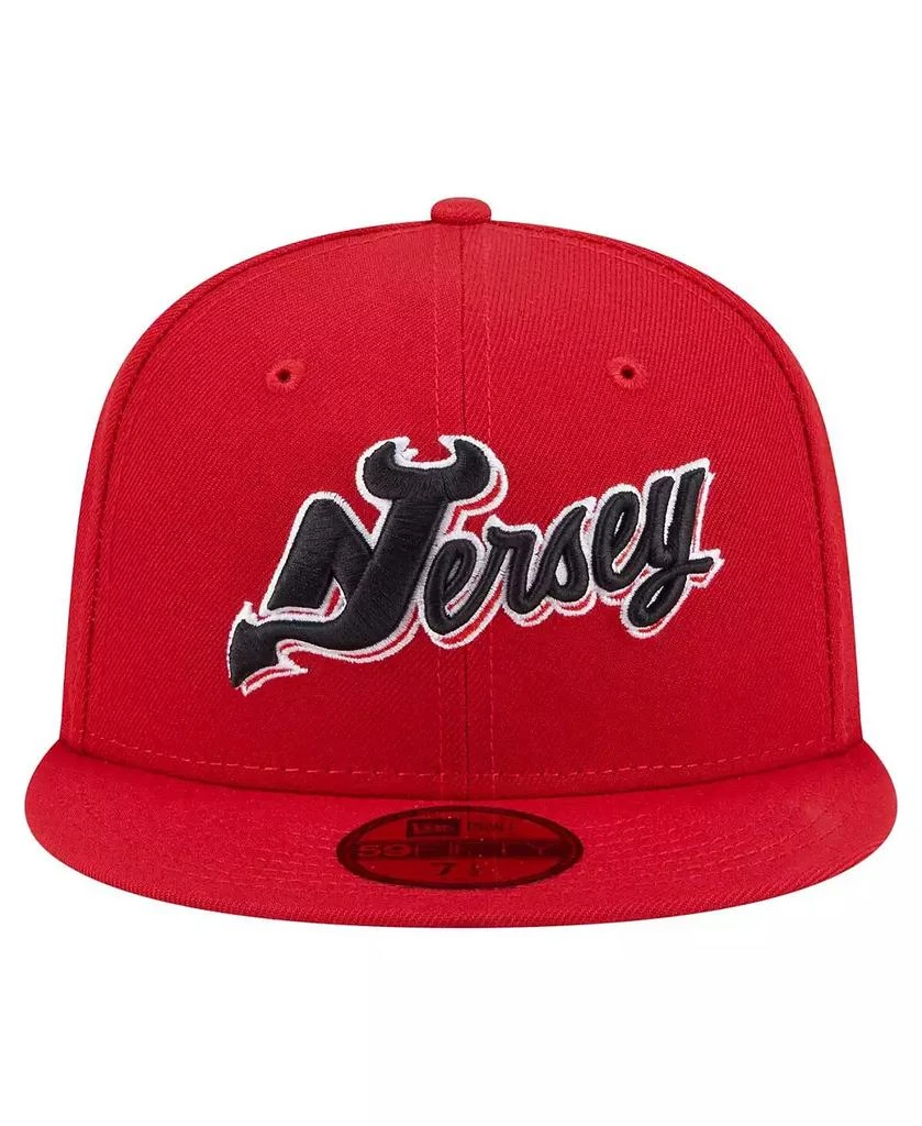 New Era Men's Red New Jersey Devils Deceptor 59FIFTY Fitted Hat 4