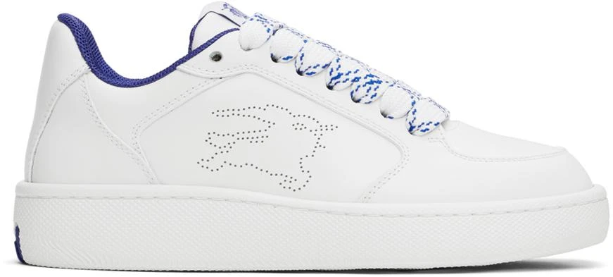Burberry White Leather Stock Sneakers 1
