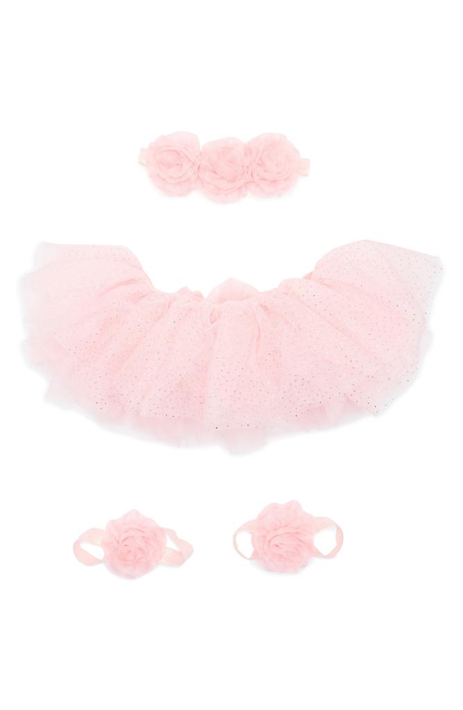 Little Me Pink Tutu, Headband & Anklets Set