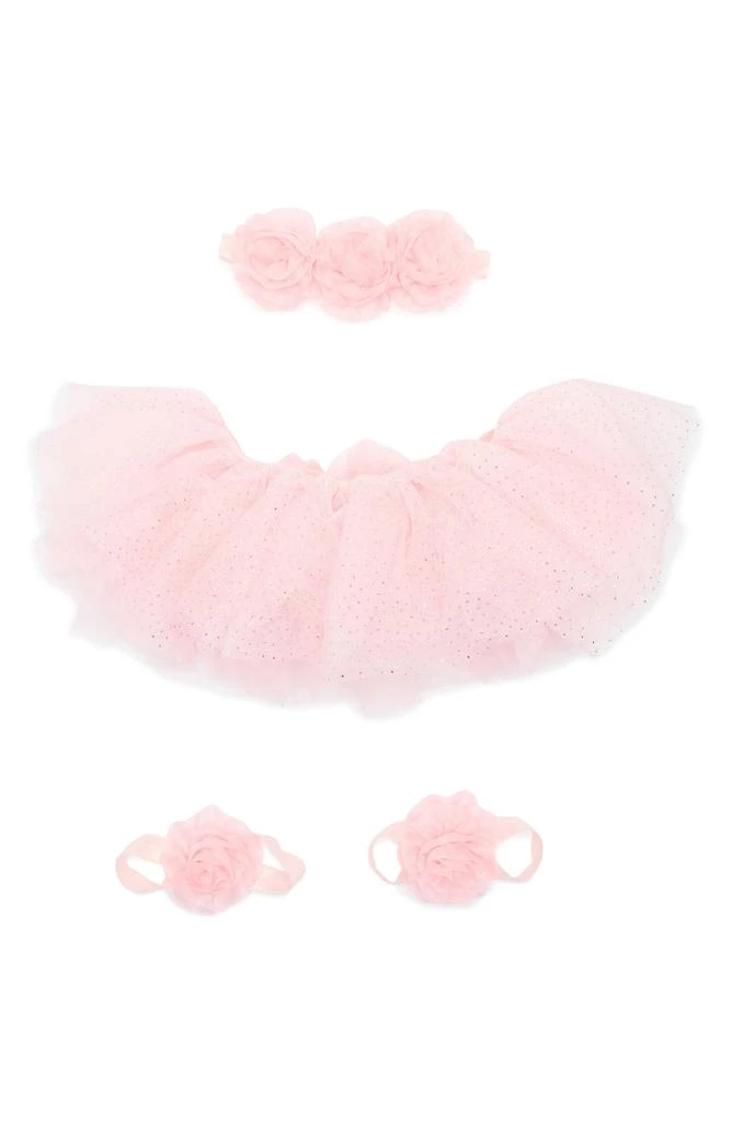 Little Me Pink Tutu, Headband & Anklets Set 1