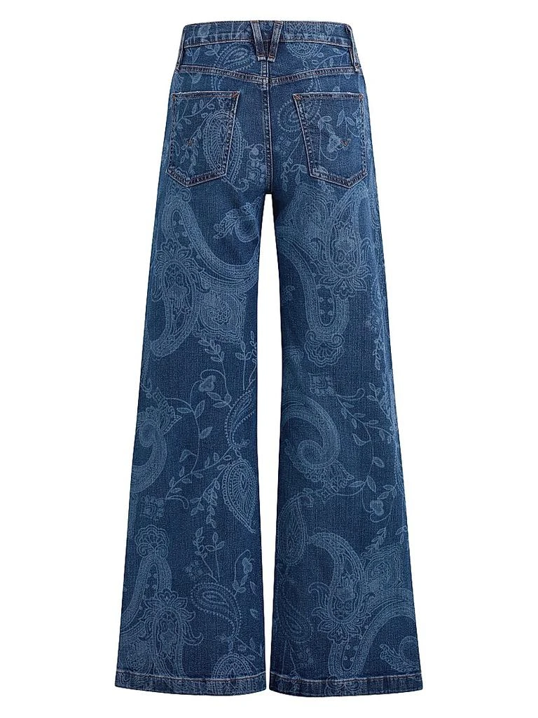 Hudson Jodie Paisley Wide-Leg Jeans 3