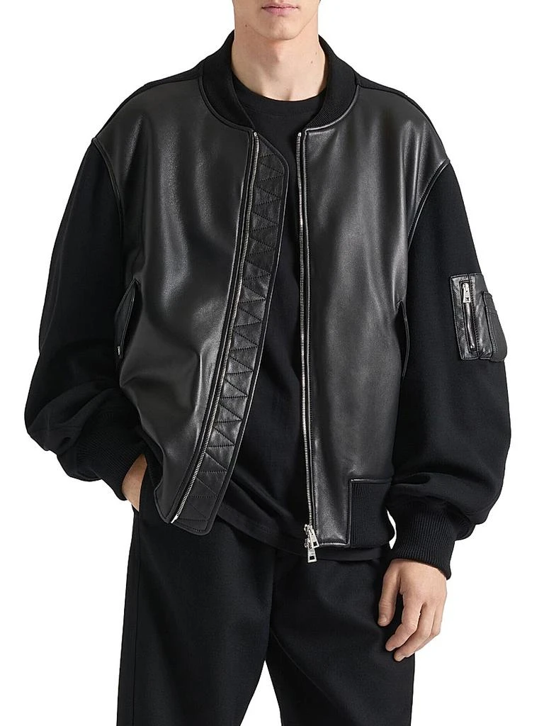 Givenchy Bomber in Nappa Leather and Wool 2