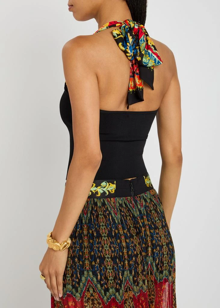 Alice + Olivia Lee halterneck woven top 3