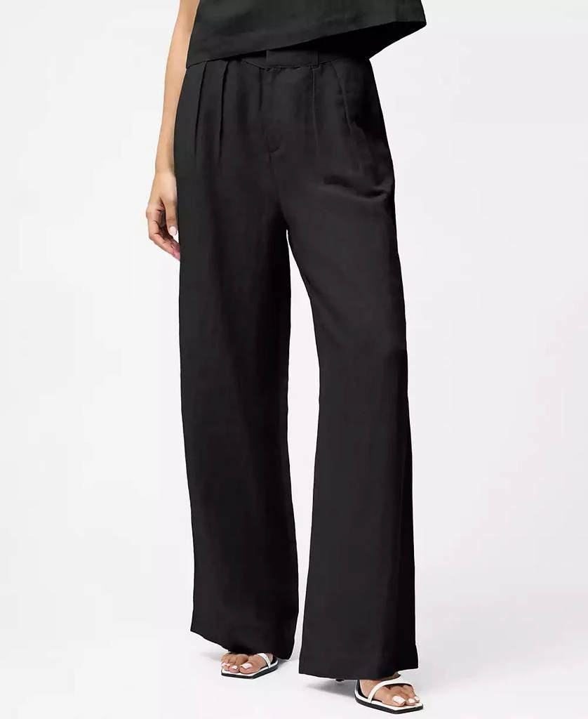 French Connection Women's Birdie Front-Pleat Wide-Leg Pants 1