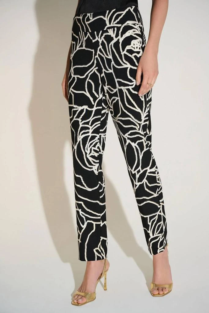 JOSEPH RIBKOFF Joseph Ribkoff - Foiled Floral Slim Straight Pants