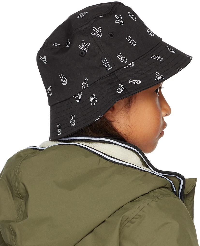 MOLO Kids Black Friendly Hands Bucket Hat 3