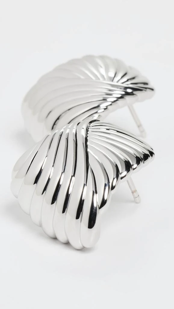 Missoma Wavy Ridge Ripple Oversized Stud Earrings 4