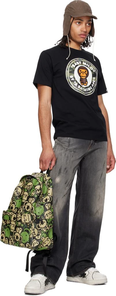 Bape Green Faux Leather Large Backpack 4