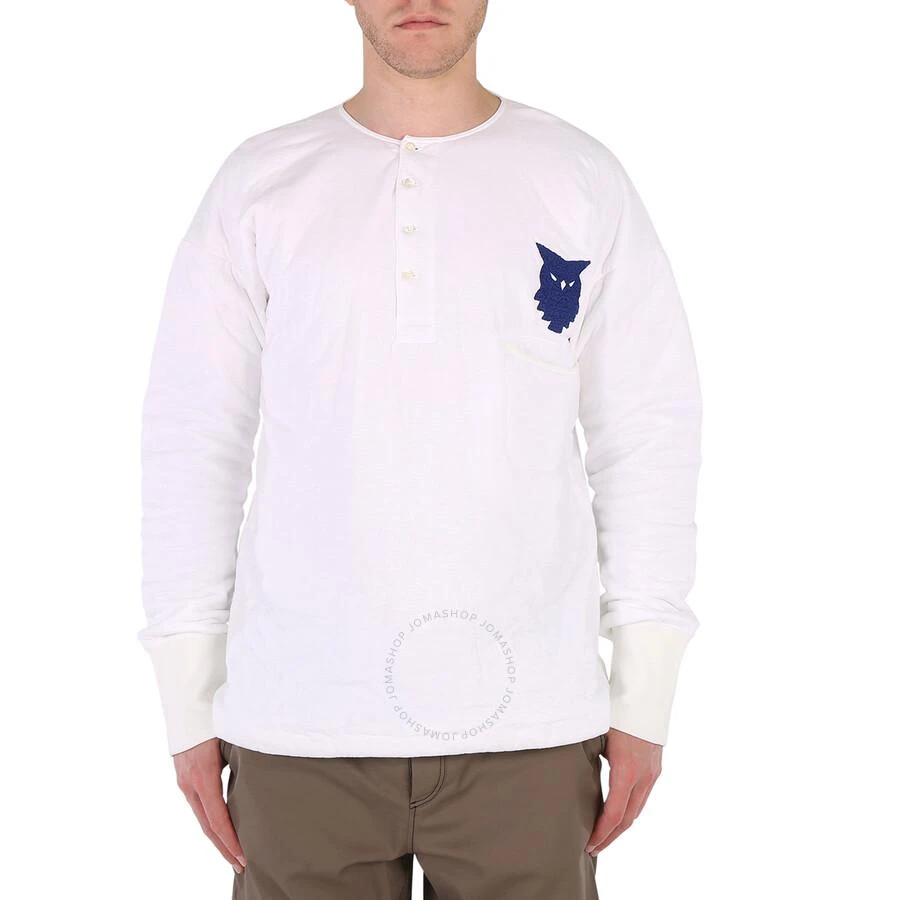 MAISON MARGIELA Maison Margiela Men's White Bird Embroidered Long Sleeve Shirt 1