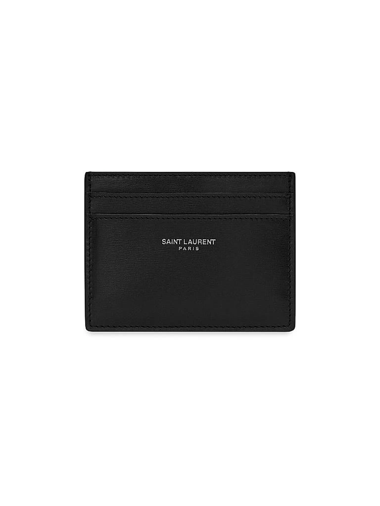 Yves Saint Laurent Credit Card Case In Smooth Leather