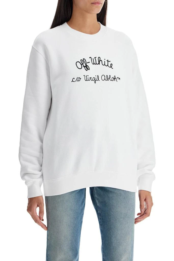 Off-White Crewneck Sweatshirt With 2