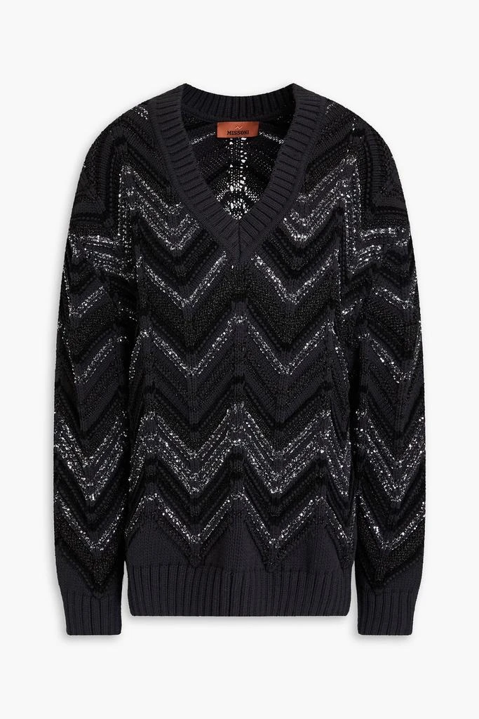 Shop Sequin-embellished knitted sweater on Sale at BeyondStyle