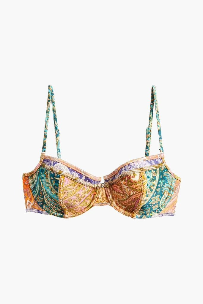 Zimmermann Printed underwired bikini top 1