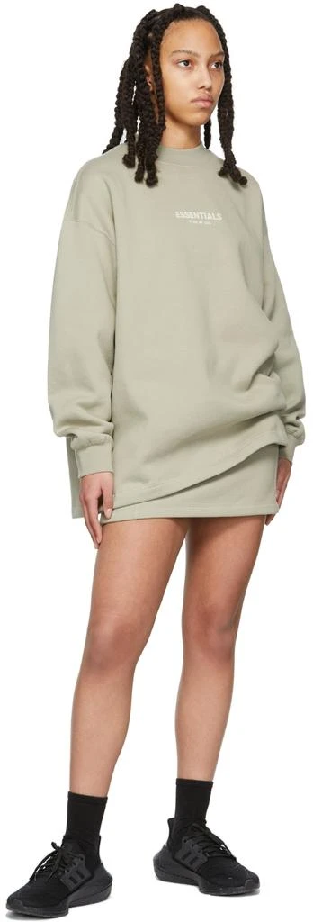 Fear of God ESSENTIALS Green Relaxed Crewneck Sweatshirt 4